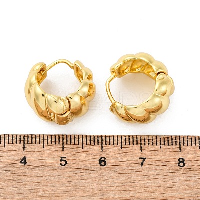 Rack Plating Brass Croissant Hoop Earrings for Women EJEW-G342-09G-1