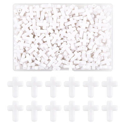 200Pcs Opaque Acrylic Beads SACR-FS0001-39I-1