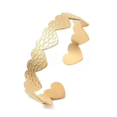 304 Stainless Steel Cuff Bangles for Women LS-BJEW-B120-02G-02-1