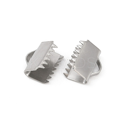 304 Stainless Steel Ribbon Crimp Ends STAS-E471-05J-P-1
