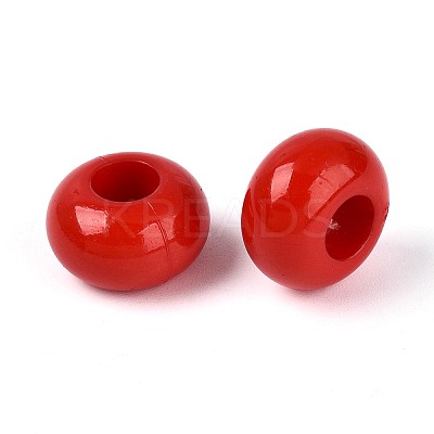 Opaque Acrylic European Large Hole Beads SACR-N019-03H-1