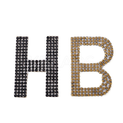 Glitter Hotfix Rhinestone Iron on Patches DIY-CD0001-10F-1
