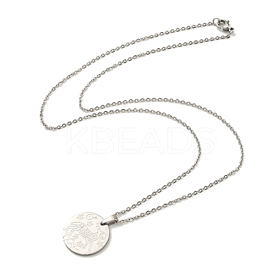 Non-Tarnish Constellation Pendant Necklaces NJEW-S422-04P-01-1