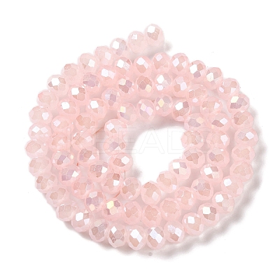 Baking Electroplate Glass Beads Strands DGLA-A039-J8mm-B14-1