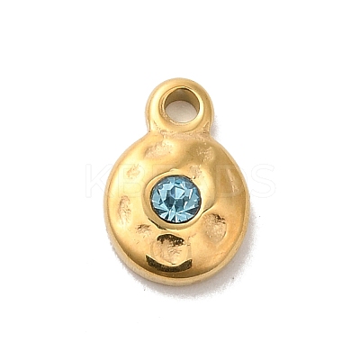 304 Stainless Steel Glass Pendants STAS-B074-02G-04-1