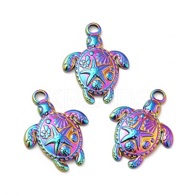 Ion Plating(IP) 201 Stainless Steel Pendants X-STAS-P312-09MC-1