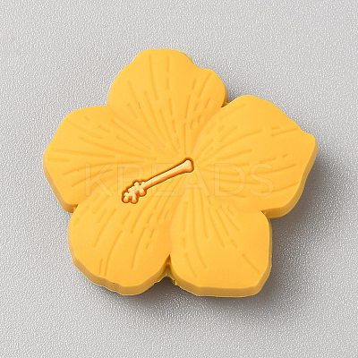 Flower Food Grade Eco-Friendly Silicone Focal Beads SIL-CJC0012-05A-1