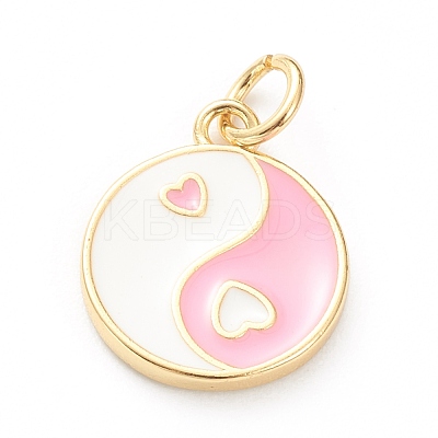 Brass Enamel Pendants KK-P200-11C-G-1