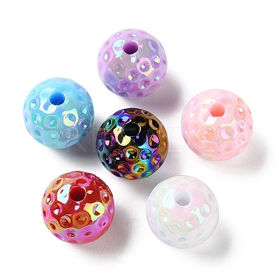 UV Plating Opaque Acrylic Beads SACR-F010-03A-1