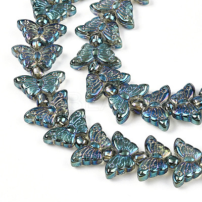 Electroplate Glass Beads Strands EGLA-N012-04J-1