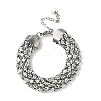 304 Stainless Steel Link Chain Bracelets for Women BJEW-D344-01P-1