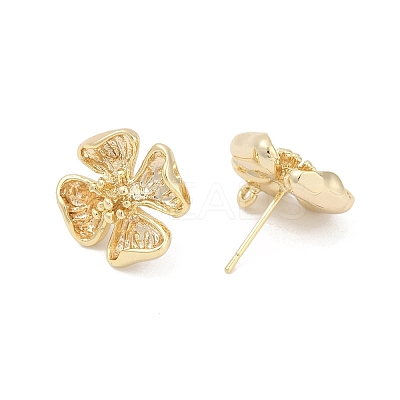 Brass Stud Earring Findings KK-Z099-05G-02-1