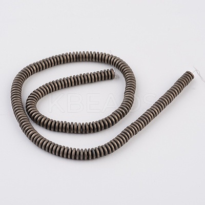 Electroplate Non-magnetic Synthetic Hematite Beads Strands G-L436-04B-1