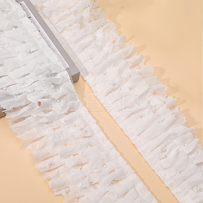 3-Layer Nylon Pleated Lace Trims OCOR-WH0082-40-1