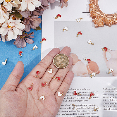 24Pcs 2 Colors Enamel Charms KK-BBC0025-01-1