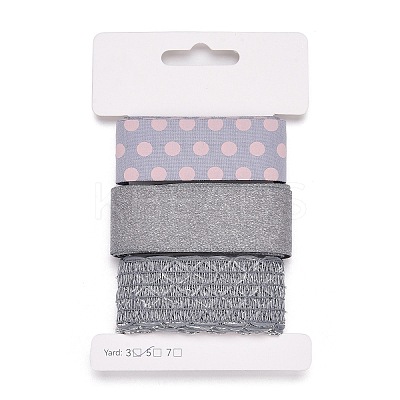 9 Yards 3 Styles Polyester Ribbon SRIB-A014-G05-1