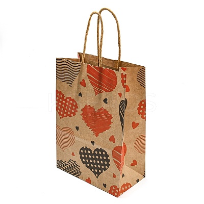 Valentine's Day Rectangle Paper Gift Bags LS-ABAG-C006-01A-1