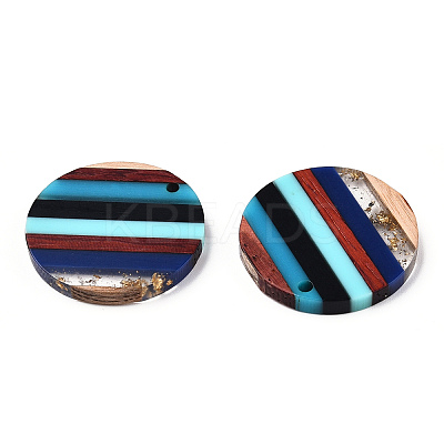 Resin & Walnut Wood Pendants RESI-N039-16-1