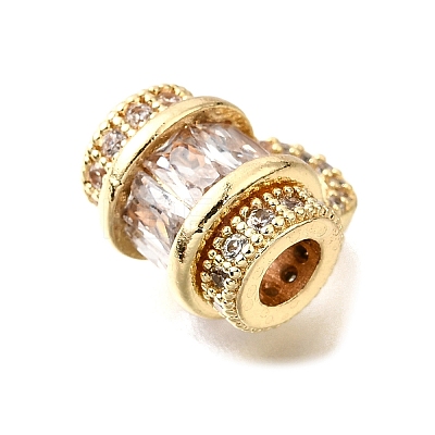 Handbag Brass Micro Pave Cubic Zirconia Beads KK-L230-13G-1