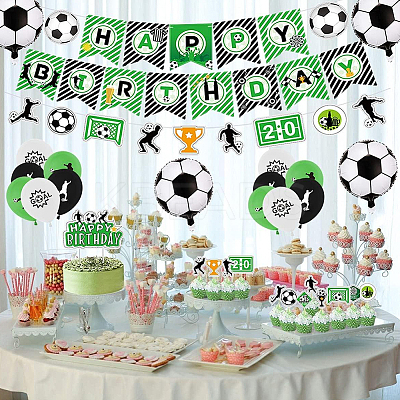 Football Paper Cake Toppers AJEW-SC0002-76-1