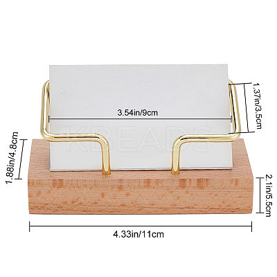 Wood Business Name Card Display Base AJEW-WH0323-92-1