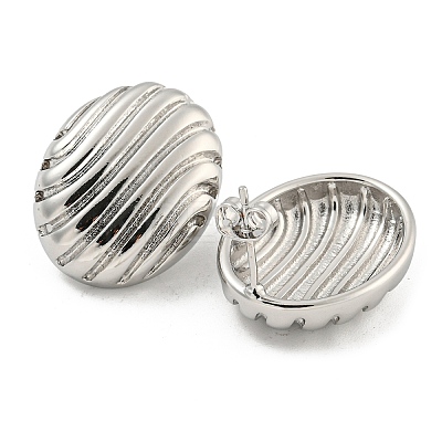 Rack Plating Brass Stud Earrings EJEW-M247-21P-1