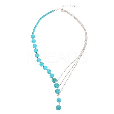 Alloy & Synthetic Turquoise Pendant Necklaces for Women FS-WGFCE16-06-1
