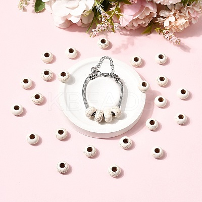 Synthetic Howlite European Beads TURQ-S283-34B-1