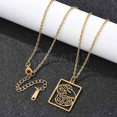 304 Stainless Steel Necklace LS-NJEW-D330-01G-01-1