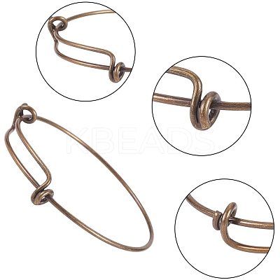 DIY Adjustable Brass Expandable Bangle Making DIY-PH0026-21-1