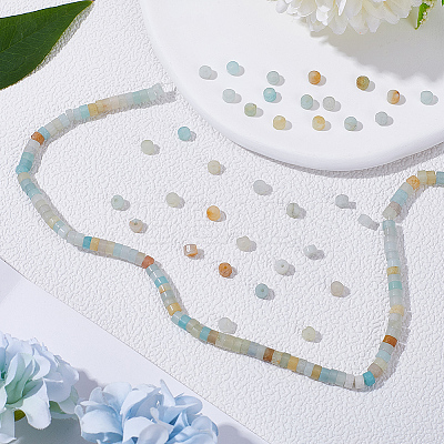 1 Strand Natural Flower Amazonite Beads Strands G-BBC0001-11-1