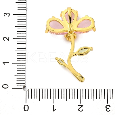 Brass Micro Pave Cubic Zirconia Pendants KK-A232-11G-1