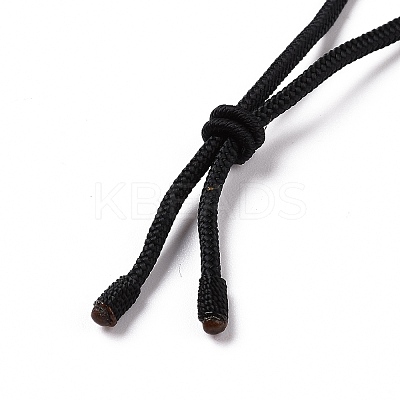 Adjustable Natural Amethyst Vortex Pendant Necklace with Nylon Cord for Women NJEW-L171-05B-1