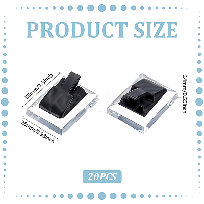 Plastic Single Ring Display Stands RDIS-WH0030-03B-1