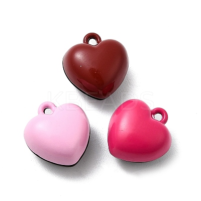 Spray Painted Alloy Heart Charms FIND-C075-07-1