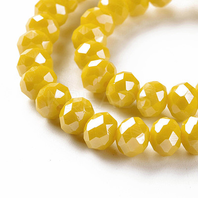 Electroplate Glass Beads Strands EGLA-A034-P10mm-A07-1