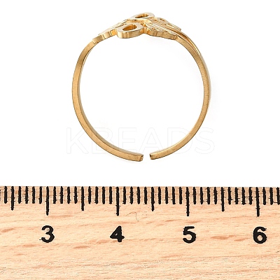 304 Stainless Steel Adjustable Cuff Rings RJEW-S628-03G-1