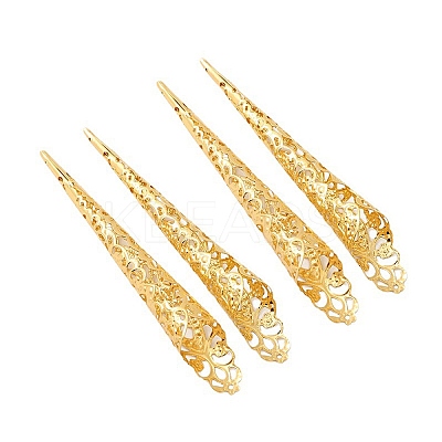 Hollow out Iron Finger Nail Tip Claw Rings MRMJ-WH0077-088-1