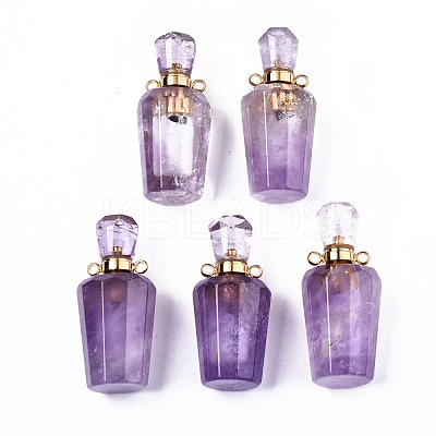 Faceted Natural Amethyst Pendants G-T131-14F-1