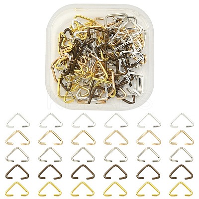 100Pcs 5 Colors Iron Triangle Rings IFIN-YW0001-82-1