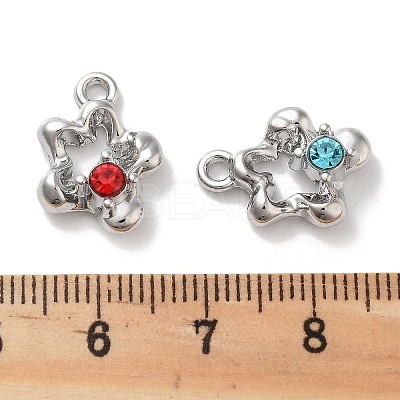 Rack Plating Alloy Rhinestone Pendants PALLOY-F311-21P-1