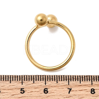 304 Stainless Steel Open Cuff Rings for Women RJEW-K313-19G-1