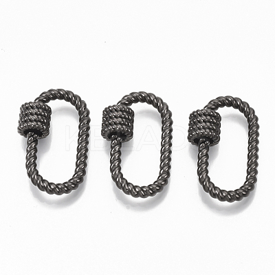 Brass Screw Carabiner Lock Charms KK-T047-02-1
