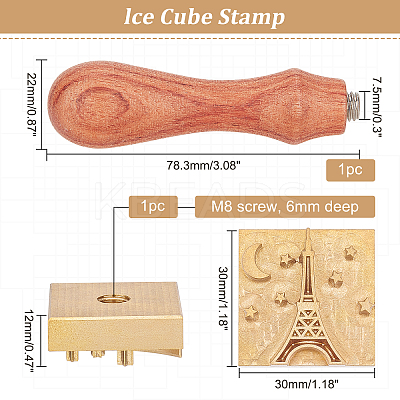1Pc Brass Stamp Head DIY-OC0008-35C-1