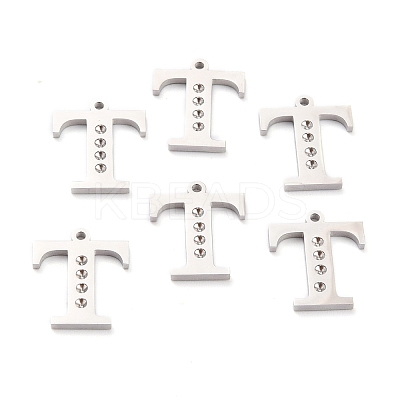 Non-Tarnish 304 Stainless Steel Pendant Rhinestone Settings STAS-F267-09T-P-1