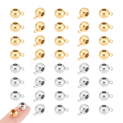 40Pcs 2 Colors Ion Plating(IP) 304 Stainless Steel Tube Bails STAS-UN0055-88-1