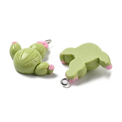 Spring Theme Opaque Resin Pendants RESI-R444-04D-1