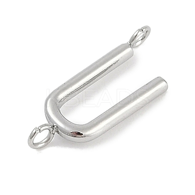 304 Stainless Steel Letter Connector Charms STAS-M108-01P-21-1