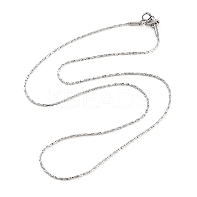 Tarnish Resistant 304 Stainless Steel Boston Chain Necklaces STAS-O053-16P-1