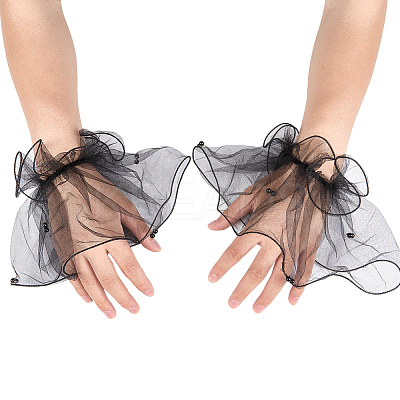 Gauze Lace Oversleeves for Women AJEW-WH20018-125B-1